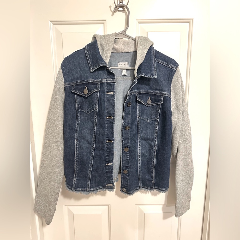 Susan Graver small hoodie jean jacket
